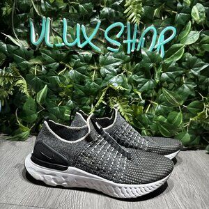 Nike React Phantom Run Flyknit 2 Shoes Men's 11 Black Running Athletic Sneakers